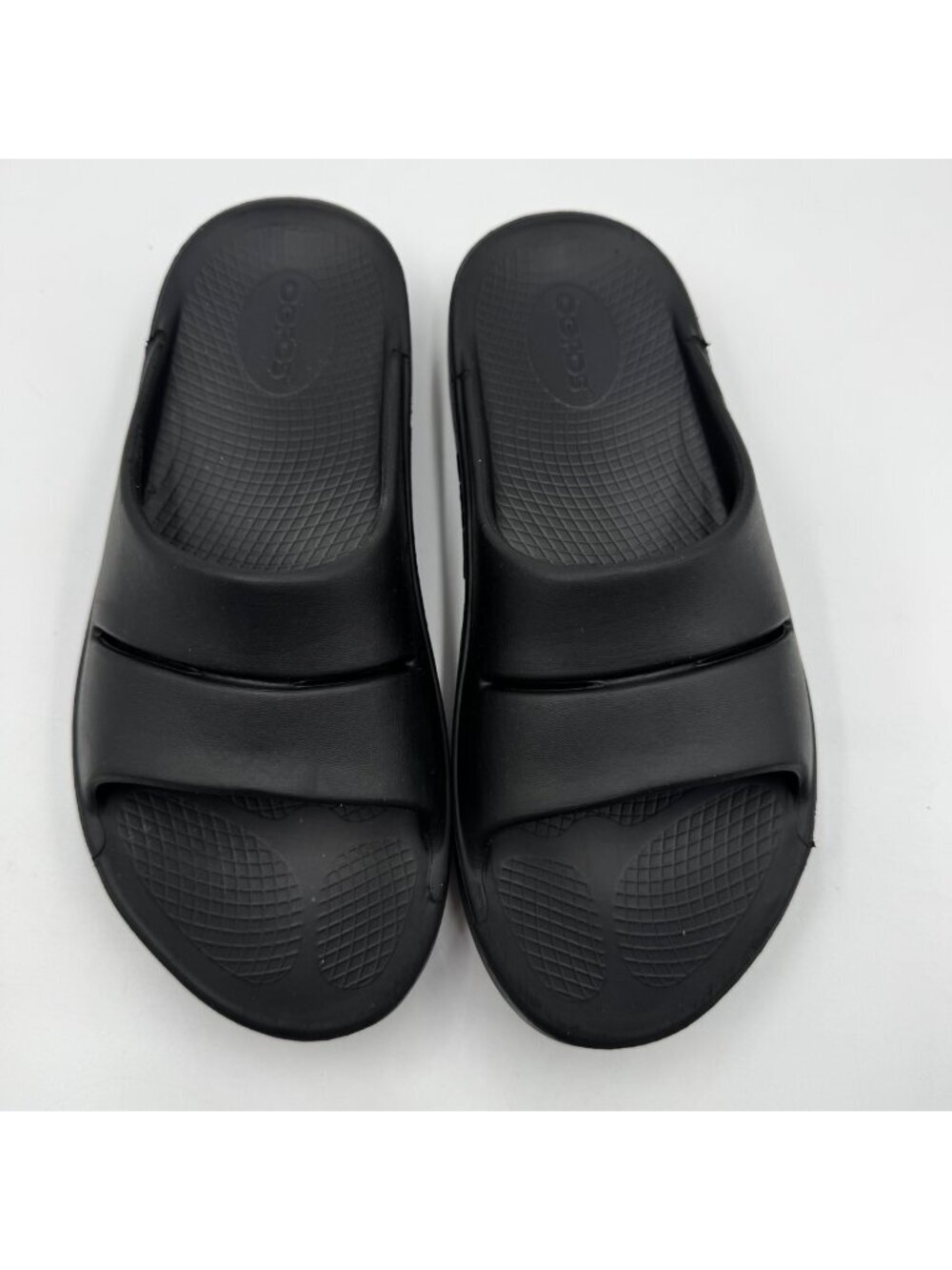 Black Oofos Ooahh Recovery Slide Sandals Unisex Comfort Footwear Women's Sz 8